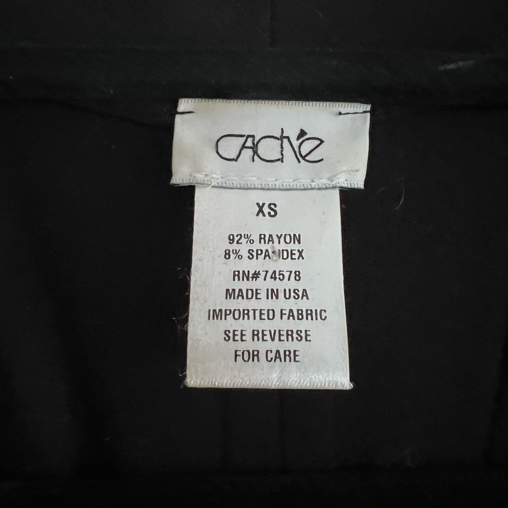 Cache XS Black Business Casual Dress with Gold Detailing - Picture 2 of 7
